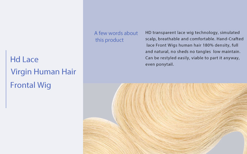 dne hair store lace front wig blonde body wave wig product detailes page about hd lace human hair frontal wig description phone display