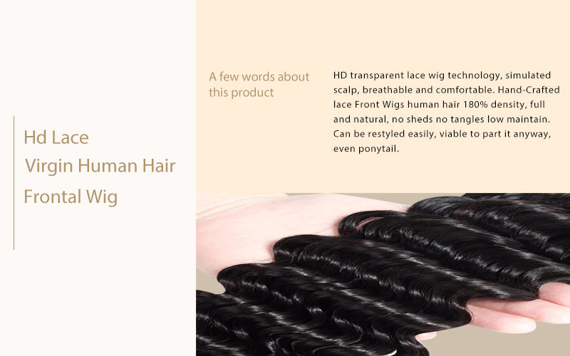 dne hair store product 13x4 hd lace front wigs human hair deep wave curly wigs details page picture about wig description phone display