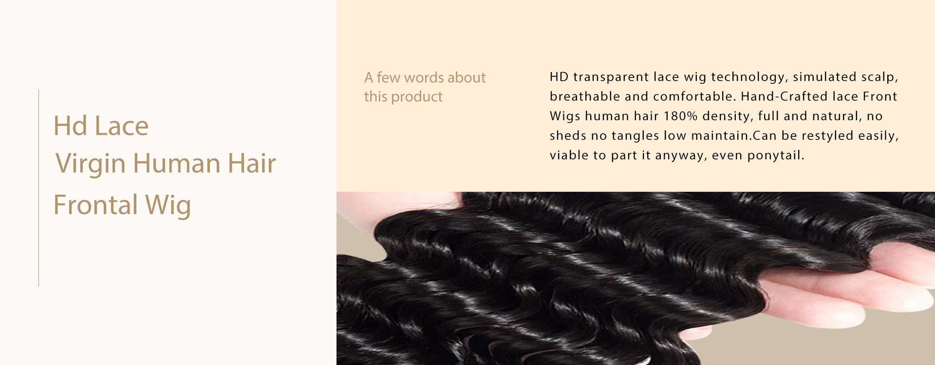 dne hair store product 13x4 hd lace front wigs human hair deep wave curly wigs details page picture about wig description web display