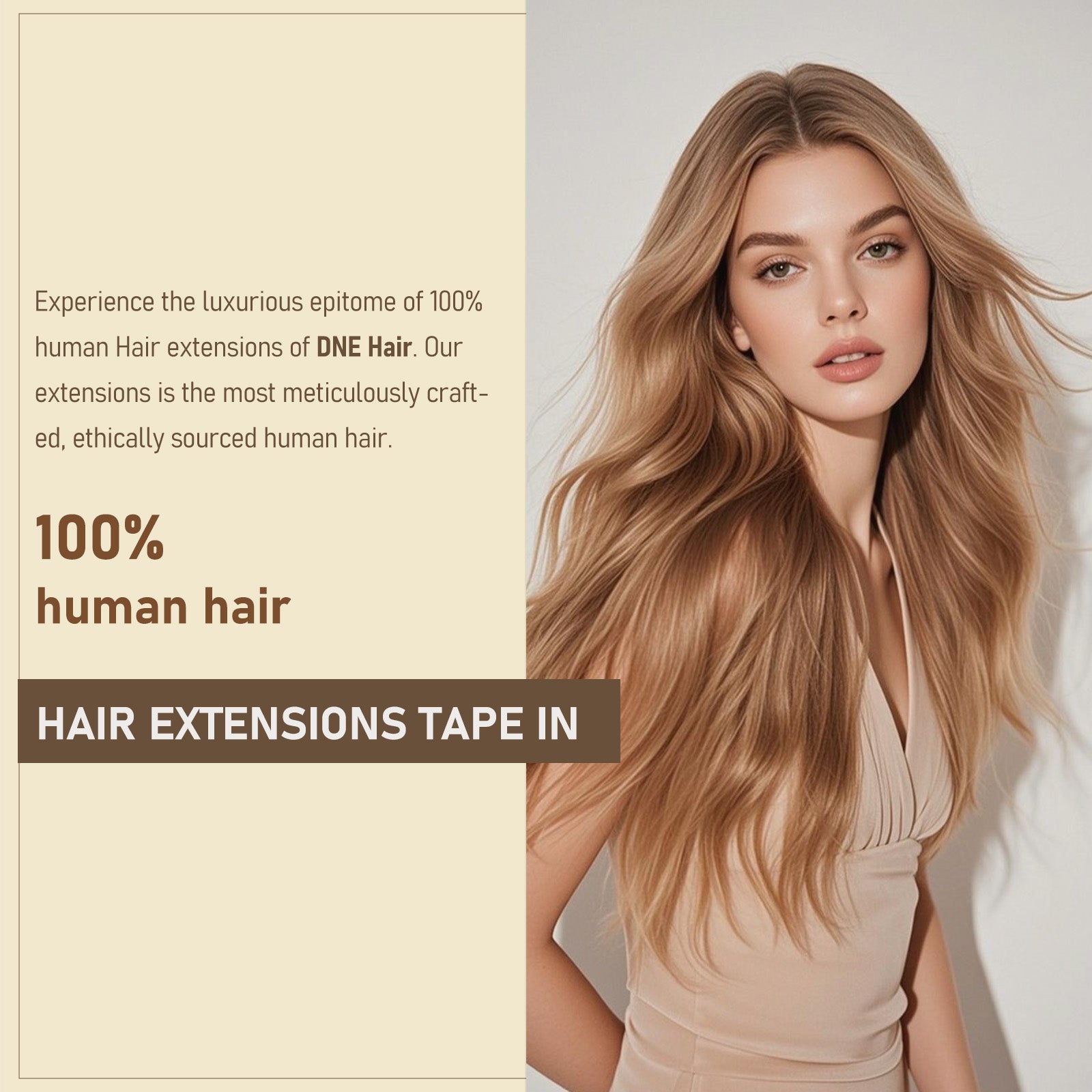 DNE Tape in Hair Extensions Real Human Hair 20Pcs/40g/Pack Seamless #6 Light Brown Dark Color Straight Invisible Double Sided Tape in Hair Extensions for Women/Girls Can Bleached
