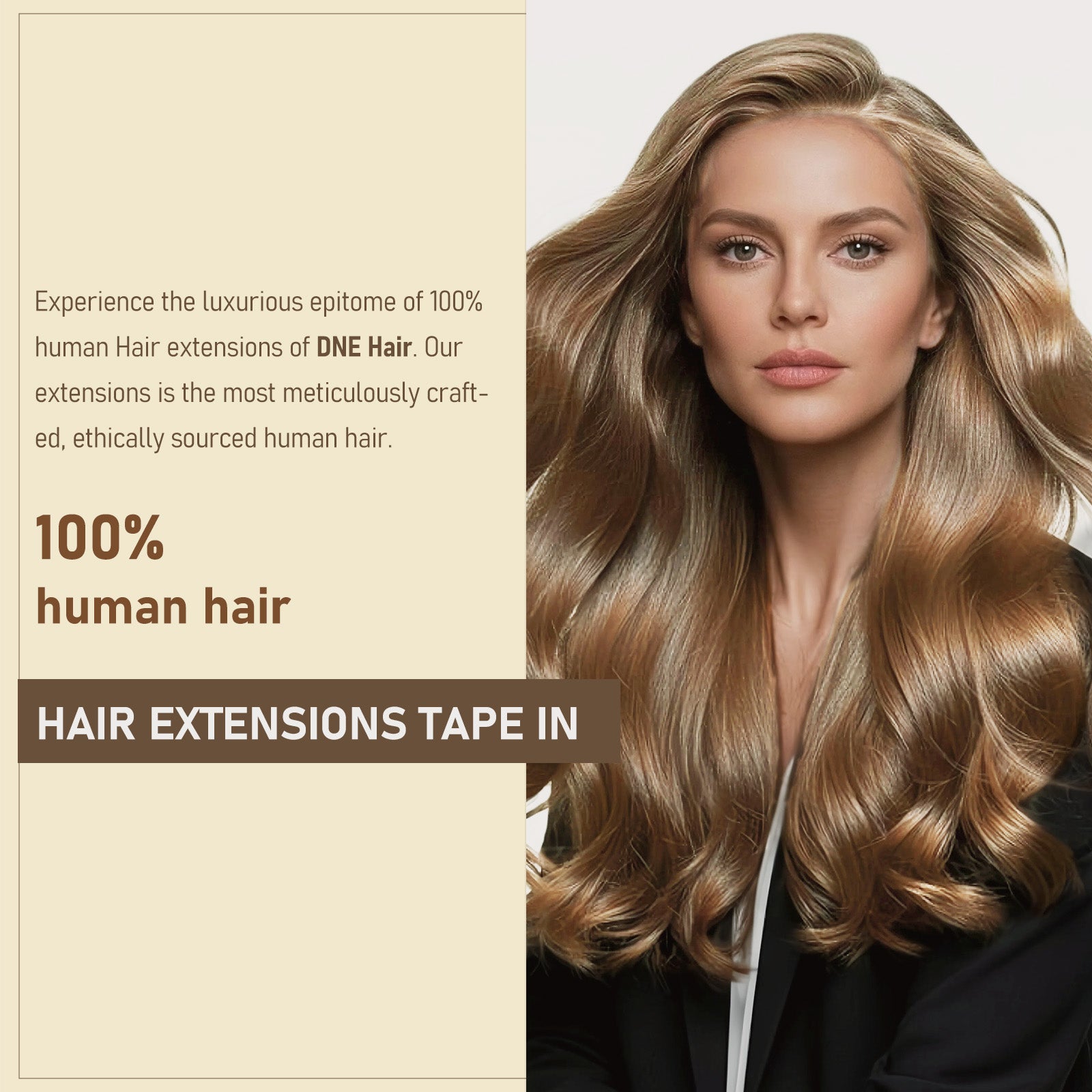 DNE Tape in Hair Extensions Real Human Hair 20Pcs/50g/Pack Seamless #M4/27 Chocolate Brown to Honey Blonde Straight Invisible Double Sided Tape in Hair Extensions for Women/Girls