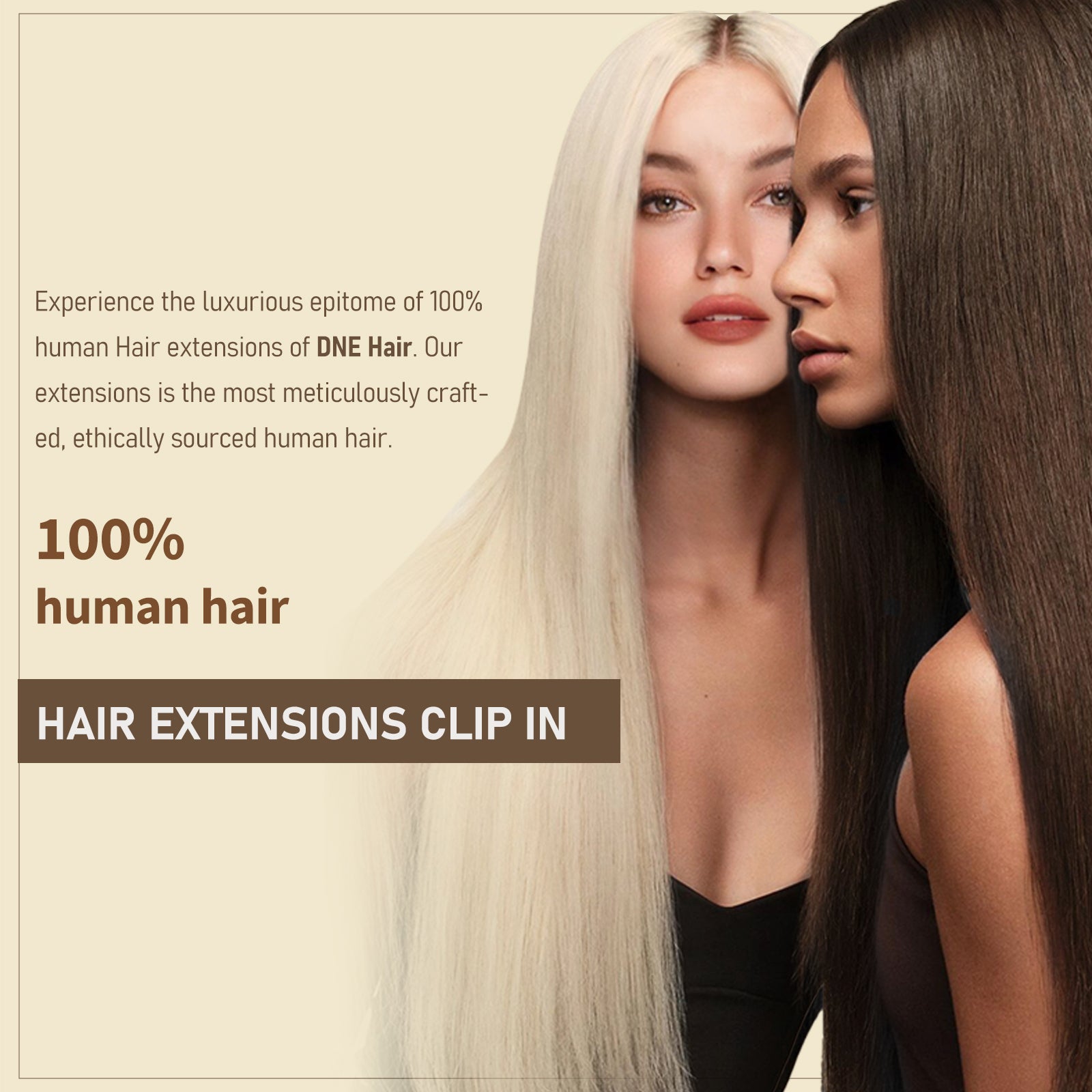 DNE Clip in Hair Extensions 120g 7pcs 100% Remy Human Hair, Heat Resistant Double Wefted Clip-Ins for Women, P4/27