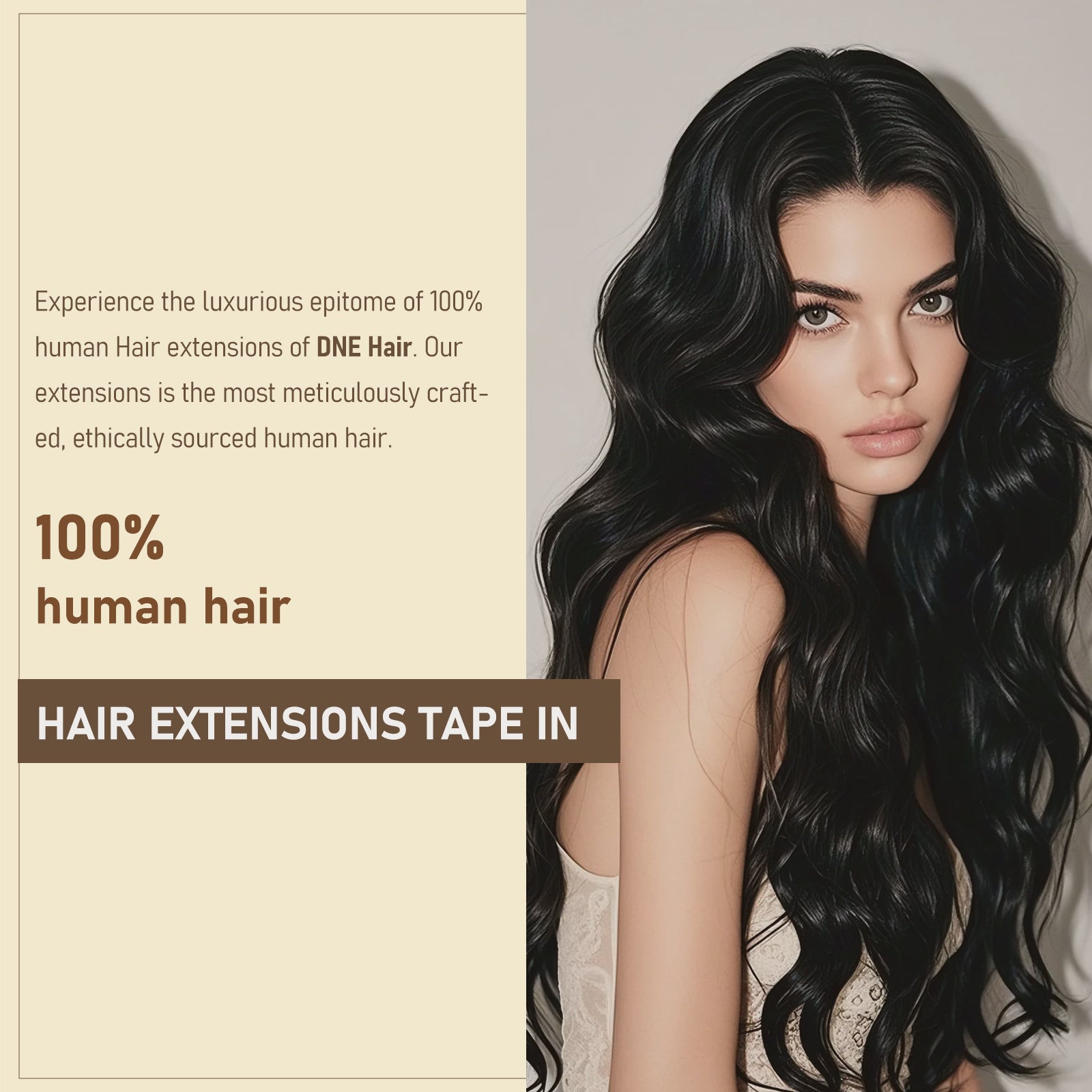 DNE Tape in Hair Extensions Real Human Hair 20Pcs/40g/Pack Seamless #1 Jet Black Dark Color Straight Invisible Double Sided Tape in Hair Extensions for Women/Girls Can Bleached and Curl