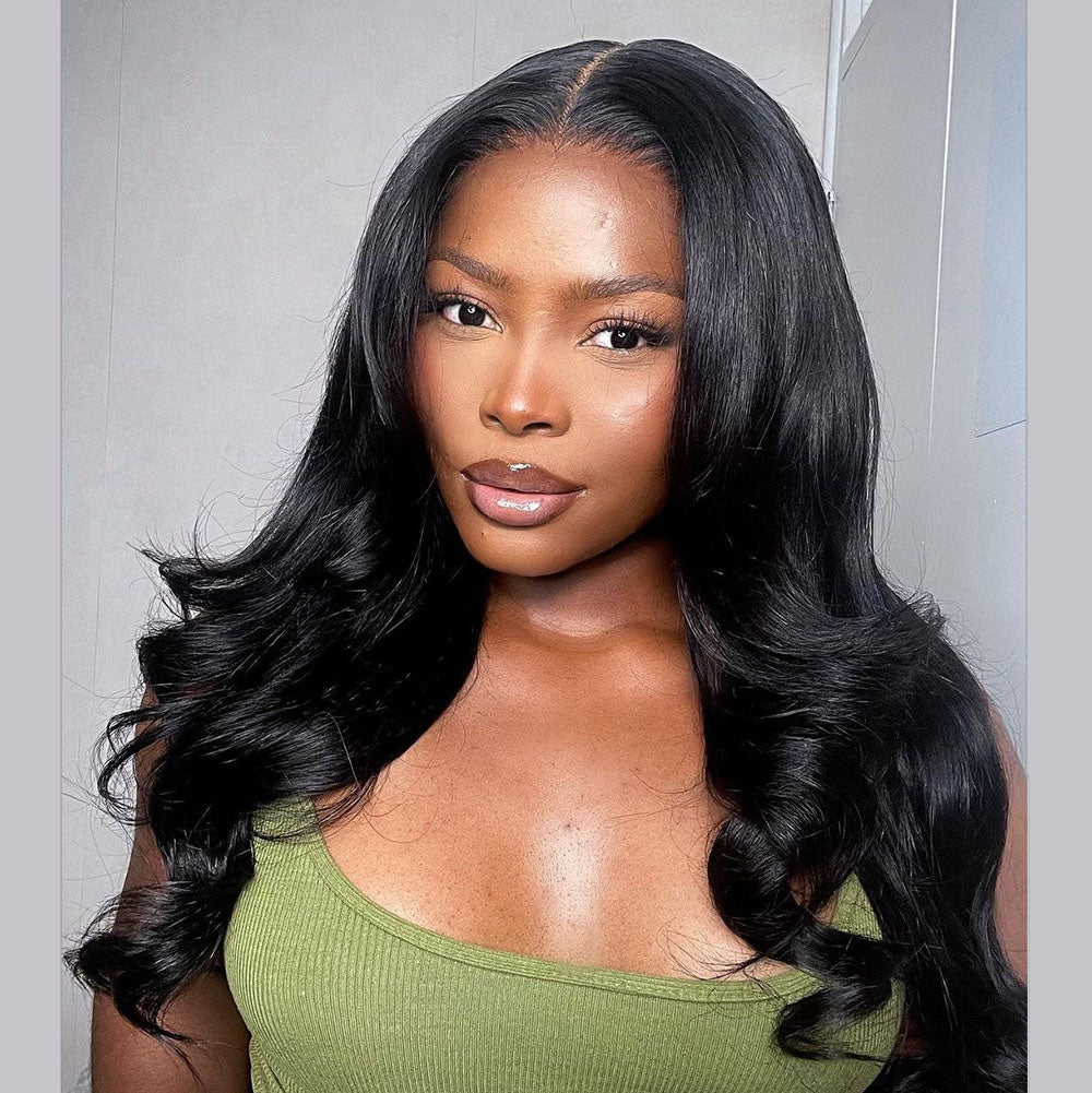 DNE Hair Body Wave T Part Wig 13x4x1 Lace Front Wigs Human Hair for Women Model Front Show