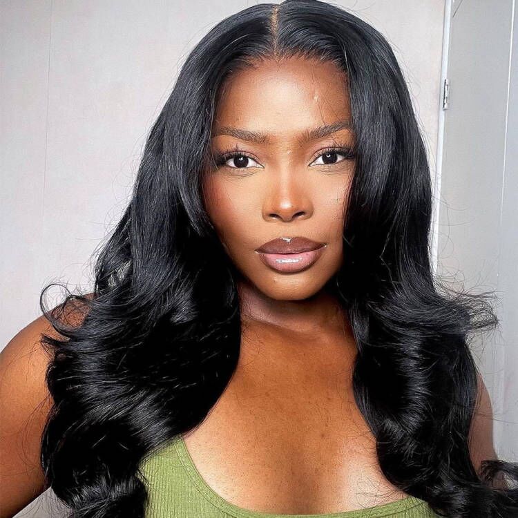 DNE Hair Body Wave T Part Wig 13x4x1 Lace Front Wigs Human Hair for Women Middle Part Wig Model Front Show