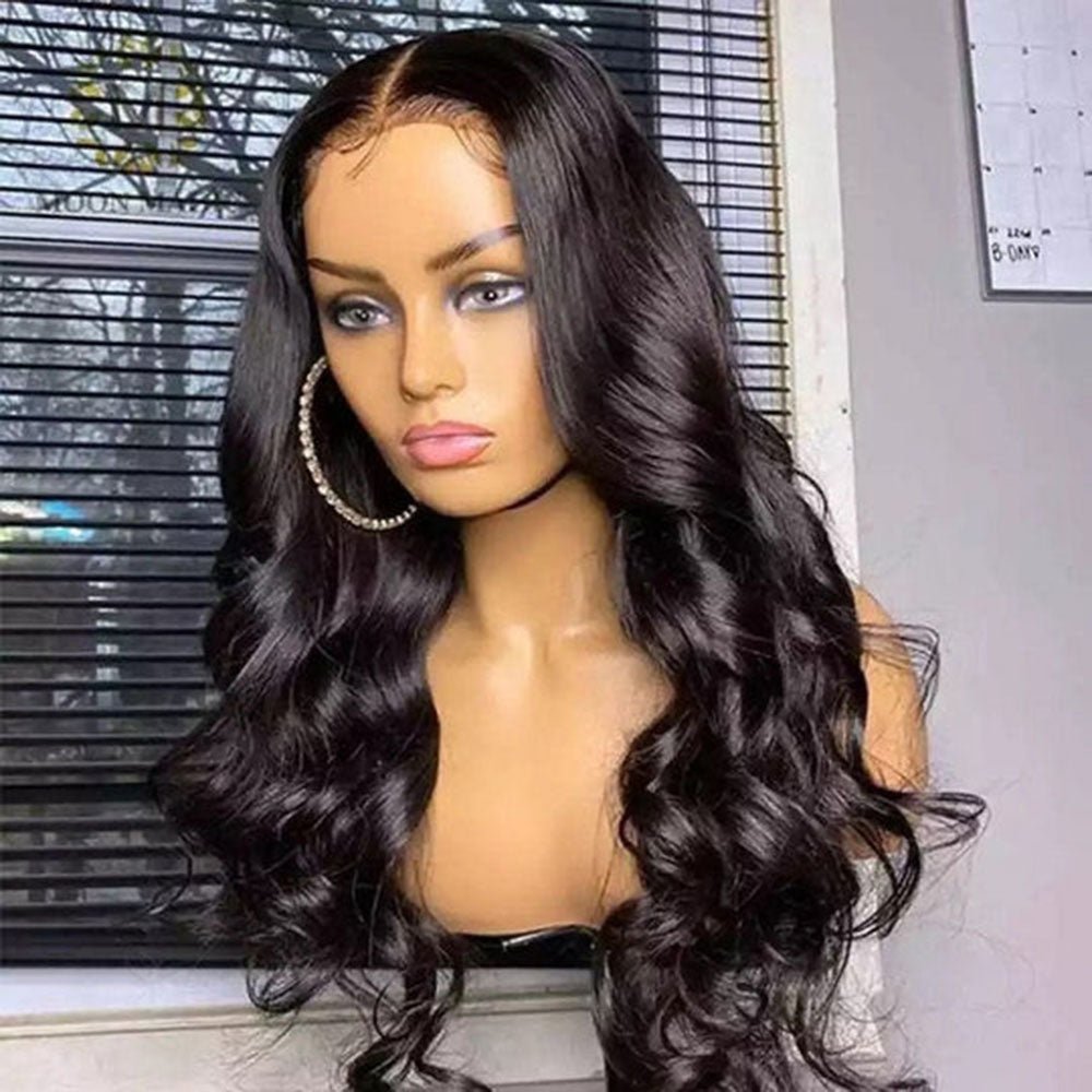 DNE Hair Body Wave T Part Wig 13x4x1 Lace Front Wigs Human Hair for Women 24 Inch Wig Model Side Show