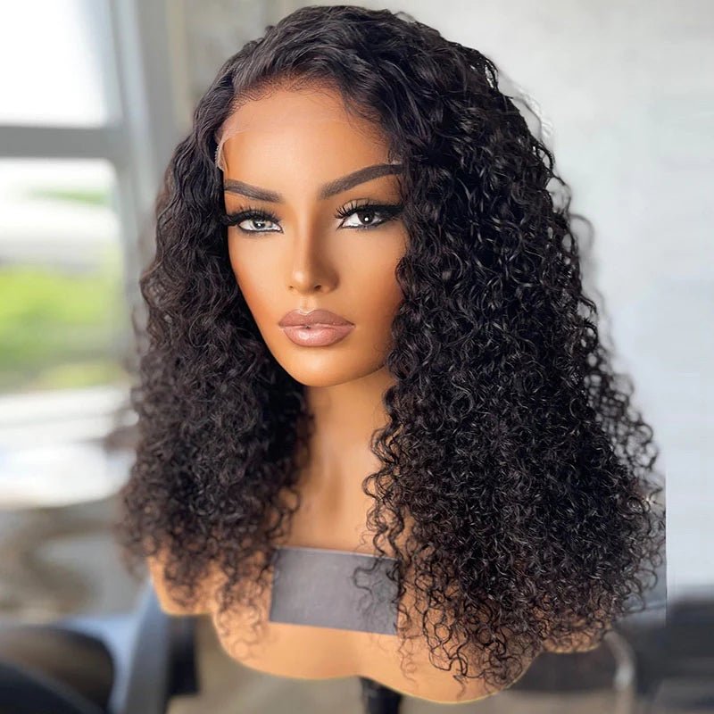 6x6 Lace Closure Wig Human Hair Curly Wigs Wet and Wavy Wigs for Black Women Side View