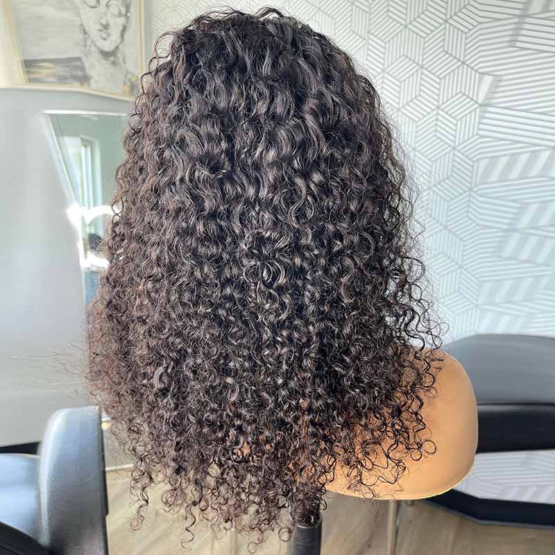 6x6 Lace Closure Wig Human Hair Curly Wigs Wet and Wavy Wigs for Black Women Right Back Show