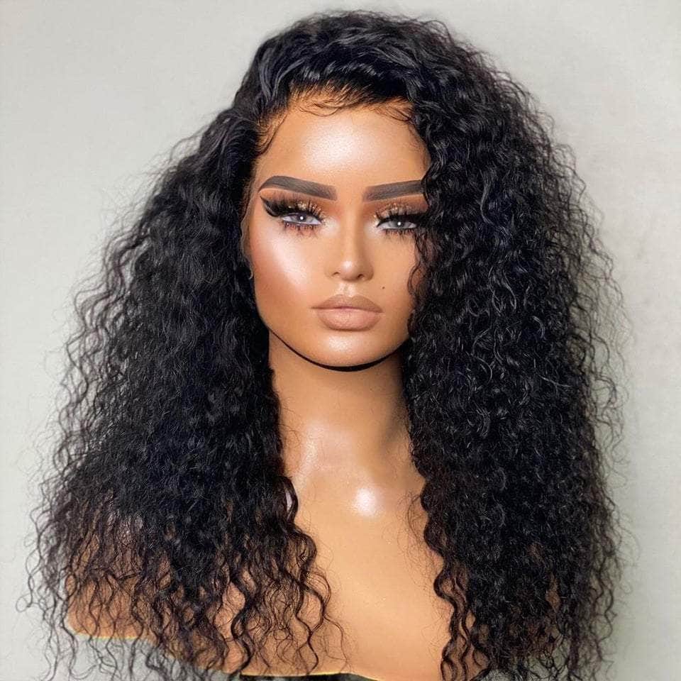 DNE Water Wave Wig 5x5 Closure Wigs Human Hair 24Inch Model Front Show 