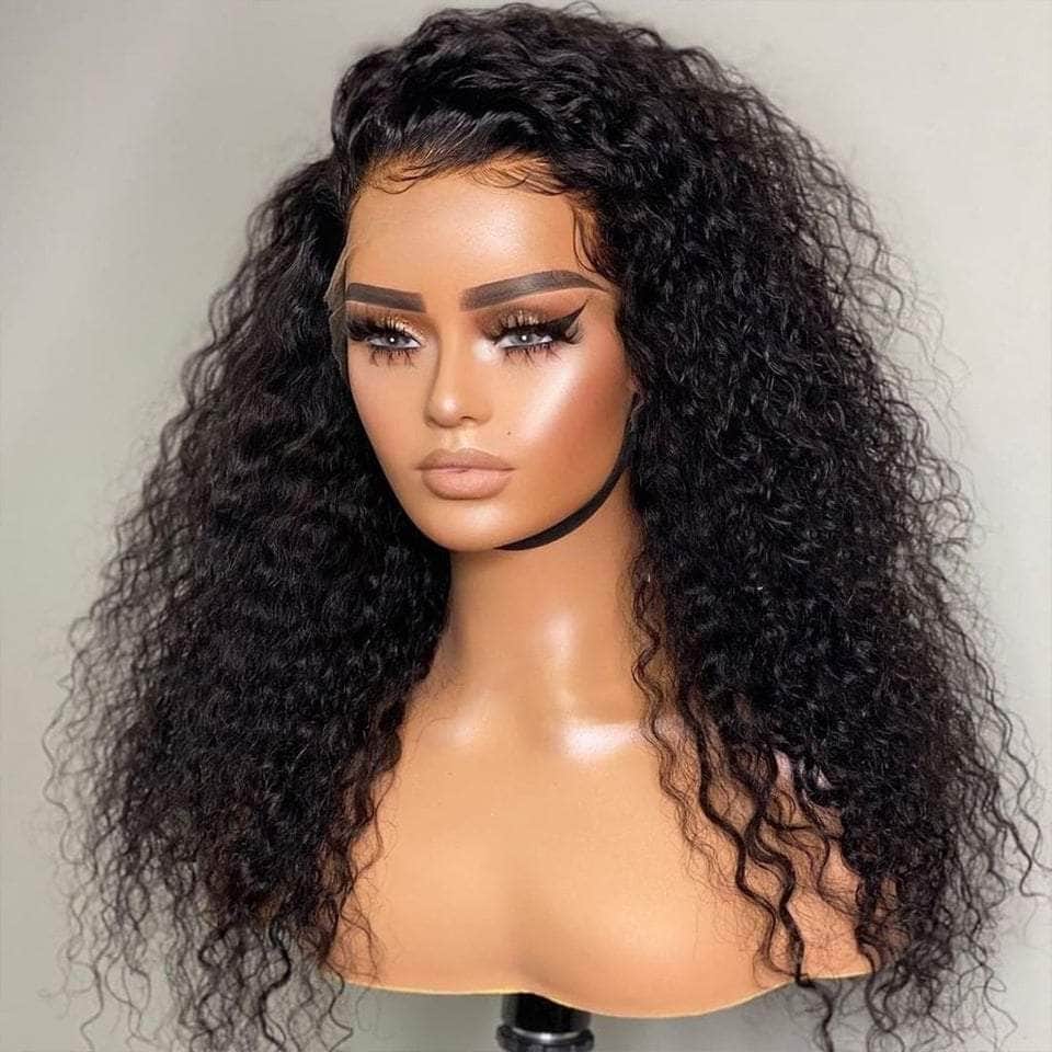 DNE Water Wave Wig 5x5 Closure Wigs Human Hair 24Inch Model Side Show View