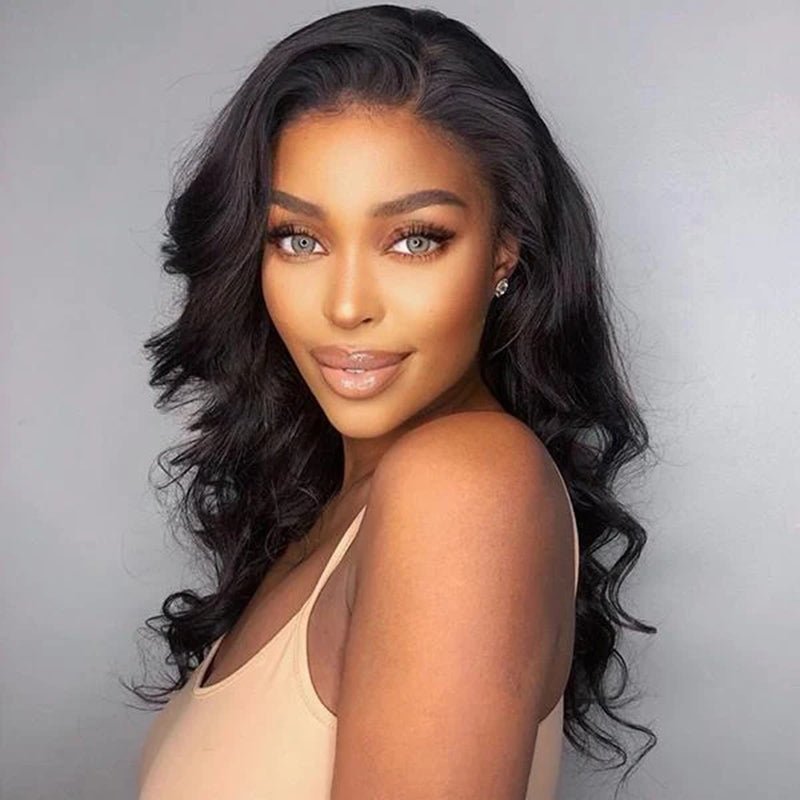 Body Wave Lace Closure Wig Human Hair Wigs for Women 22 inch Influencers Side Smile Show