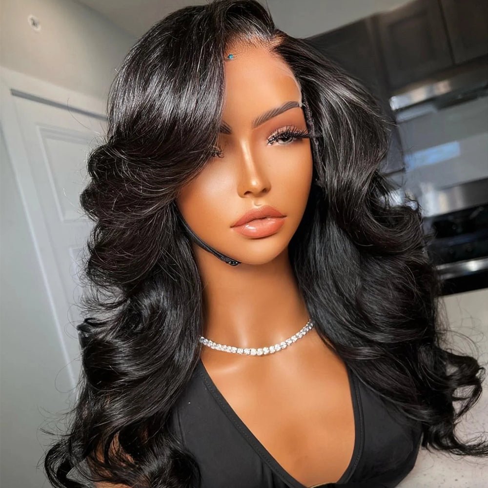 DNE Hair Body Wave Wig 13x4 Lace Front Wig Human Hair 180% Density Gorgeous Lace Wig for Women (22 Inch) 
