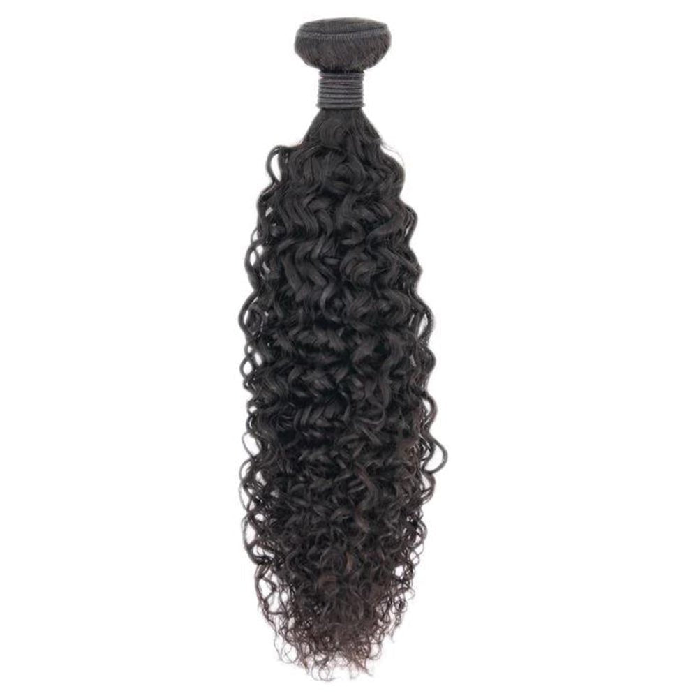 The Front View of DNE Hair 10A Brazilian Water Wave Hair 1 Bundle 100% Unprocessed Human Virgin Hair Weave Extensions Natural Color