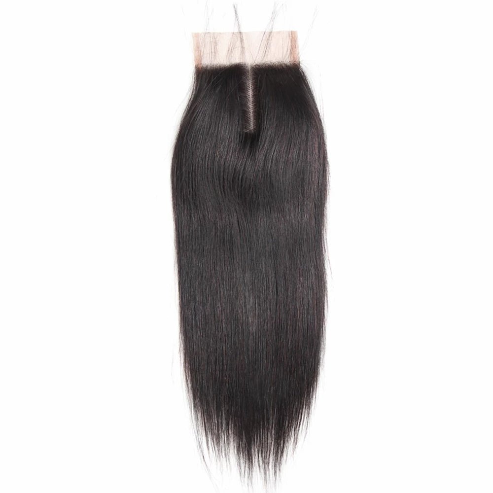 The Front View of DNE Hair Virgin HD Lace Closure Straight Hair 