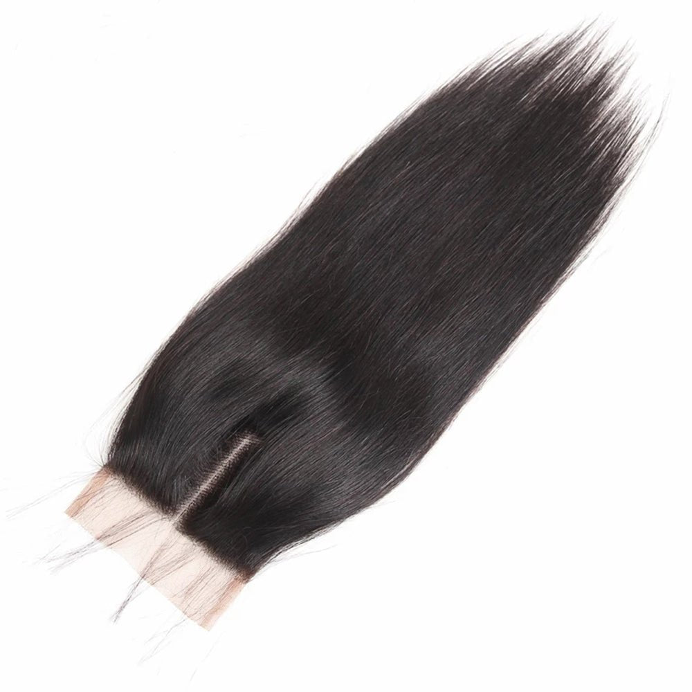 The Side View of DNE Hair Virgin HD Lace Closure Straight Hair Middle Part Closure