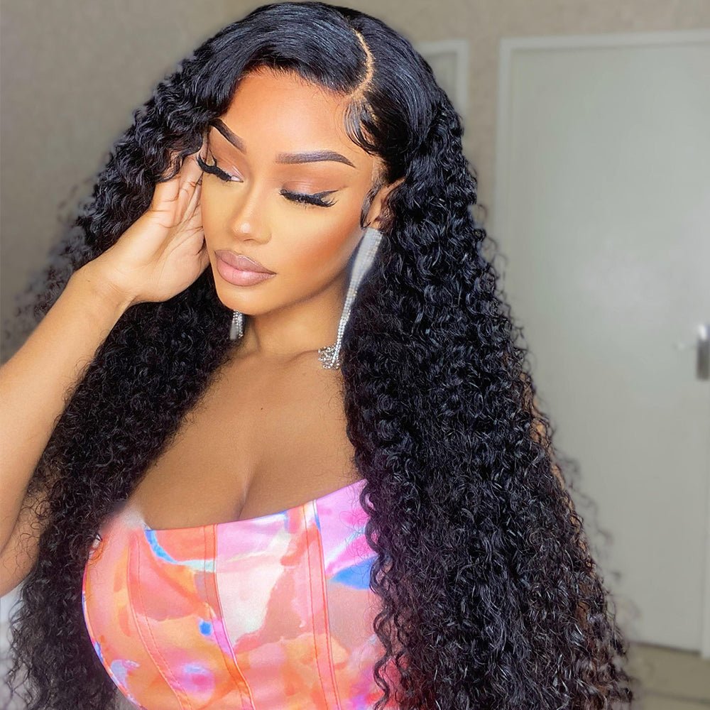 tiktok influencer gracekitoko.rdc_ same style curly wig 13x4 lace front wigs human hair HD lace wig